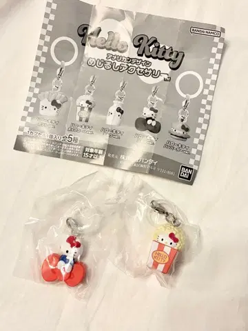 헬로키티 아메리칸 디자인 메지루시 액세서리 리본 팝콘