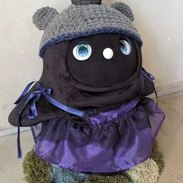 러봇 의류 오간자 보라색 드레스 lovot 의류