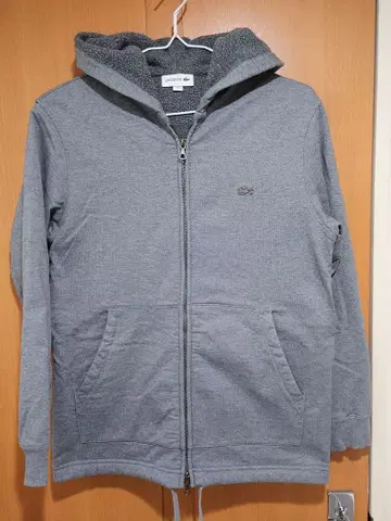 LACOSTE 그레이 집업 후드티