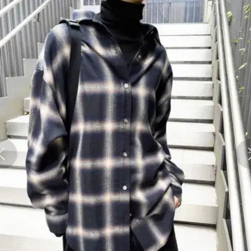 Spick & Span 옴브레 체크 루즈 셔츠