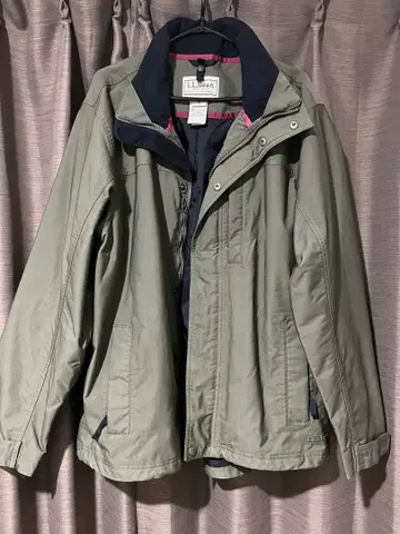 L.L.Bean 올리브 그린 나일론 자켓