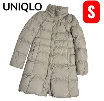 유니클로 다운 코트 여성용 베이지 S