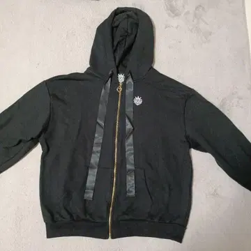 스토푸리 하트 리본 지퍼 후드티(BLACK)