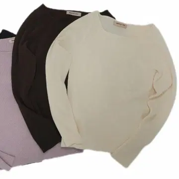 아푸와이저 리셰 심플 리브 니트 화이트