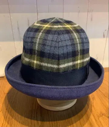 LUCA DELLA LAMA 메리노울 햇 체크 무늬