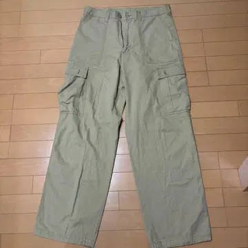 Schott 카고 팬츠 카키색 4 포켓 W33L34