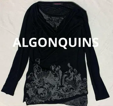 ALGONQUINS 스컬 프린트 티셔츠 블랙
