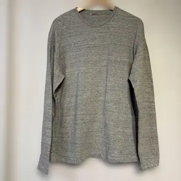 AURALEE 멜란지 그레이 긴팔 티셔츠 사이즈 5
