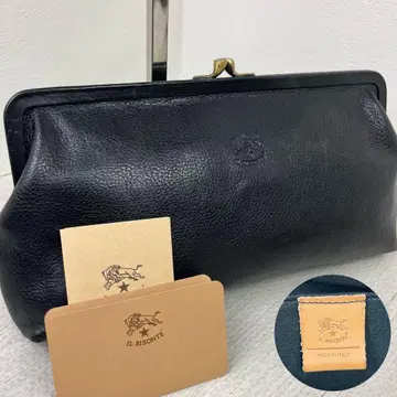 새상품급 IL BISONTE 일비종떼 파우치 핸드백 현행 택 로고