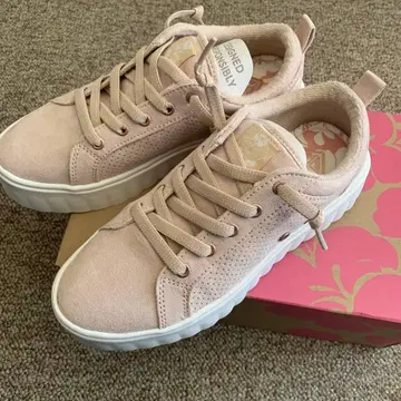 [ 미사용 새상품 ] ROXY 스웨이드 스니커즈 핑크 베이지