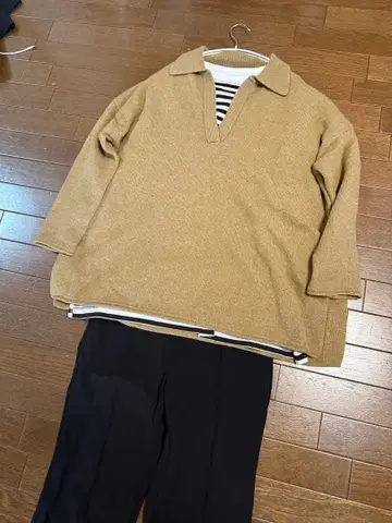 plage 플라주 롱 슬릿 니트