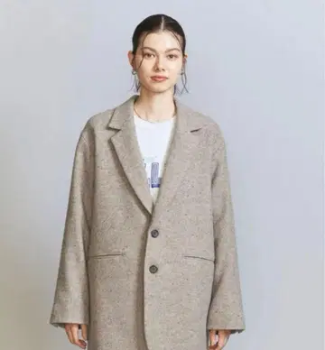 뷰티 앤 유스 헤링본 오버 자켓 유나이티드 애로우즈