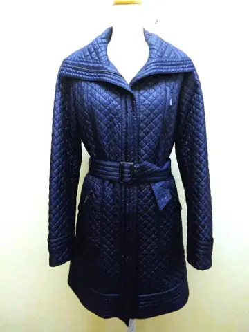 TRANS WORK 네이비 충전솜 퀼팅 코트 (40)