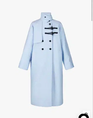 Bibiy. 비비 더플 롱 코트 블루