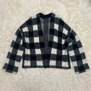 스터닝 루어 니트 가디건 체크 울 S