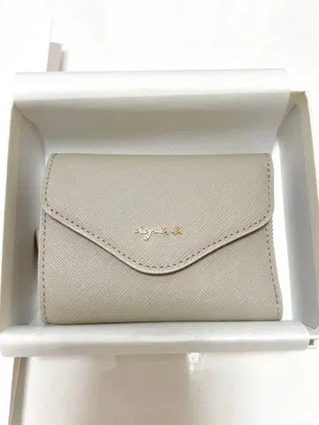 agnis b. 그레이 3단 폴더형 지갑