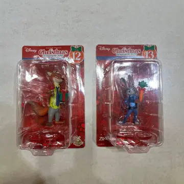 디즈니 크리스마스 오너먼트 주토피아 닉 주디 2체 세트