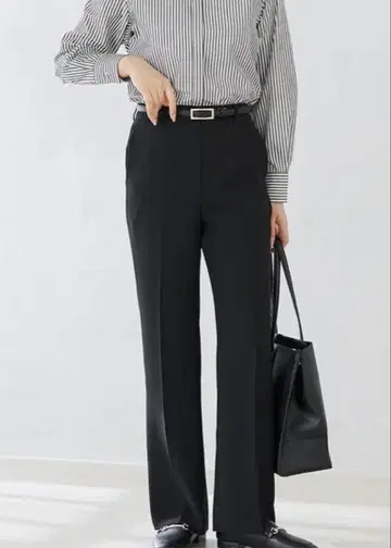 AOKI 파우더리 스트레치 블랙 와이드 팬츠 11호