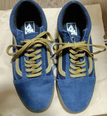 최종 할인 Vans 네이비/브라운 스웨이드 스니커즈