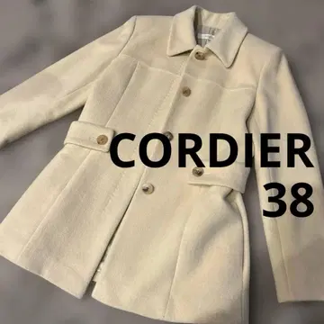 CORDIER 크림색 울 코트