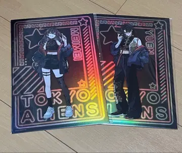 도쿄 에이리언즈 하오하오 카페 차이나 메탈릭 비주얼 시트 우염 명명