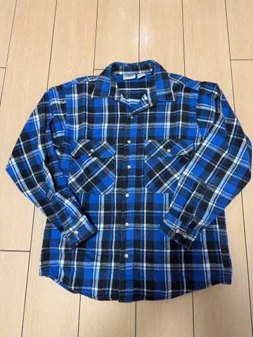 파이브 브라더 체크 무늬 플란넬 셔츠 M