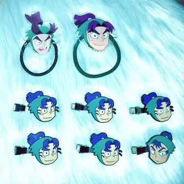 닌타마 란타로 시오에 분지로 식만 루사부로 머리끈 헤어 클립