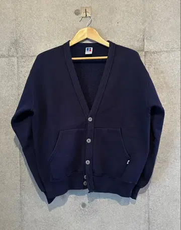 RUSSELL ATHLETIC 맨투맨 가디건 네이비 L 90s