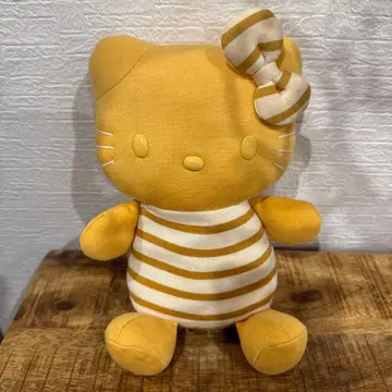 레어 키티 봉제 인형 헤이세이 레트로 옐로우 컬러