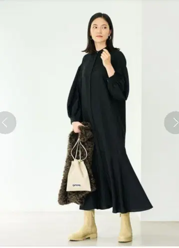 머메이드 밴드 카라 셔츠 원피스