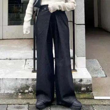 kastane 데님 턱 와이드 팬츠