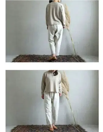 evameva 플란넬 코튼 이지 팬츠