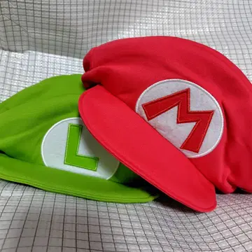 슈퍼 마리오 캐릭터 모자 마리오 루이지 세트