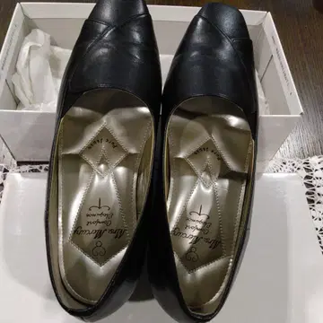 퓨어 재팬 블랙 가죽 하이힐 22.5