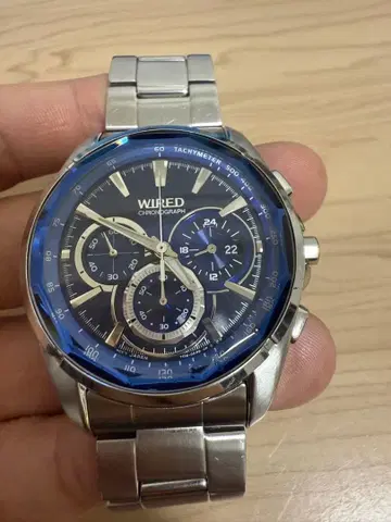 SEIKO WIRED 쿼츠 손목시계 블루/블랙