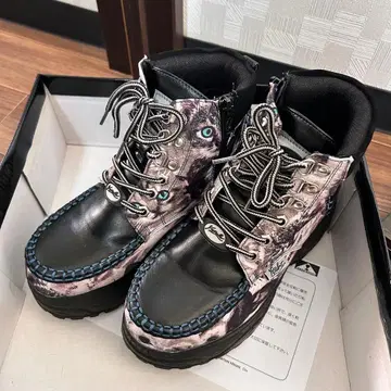 YOSUKE 통굽 스니커즈 고양이 패턴 23cm