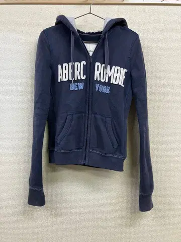 아바클로 ABERCROMBIE & FITCH 보아 안감 로고 집업 후드티
