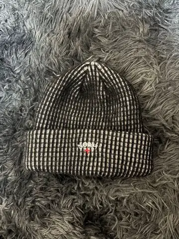 NOAH 비니 니트 모자 블랙 화이트 스트라이프