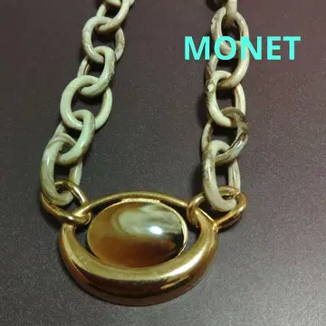 MONET 체인 목걸이 골드 아이보리