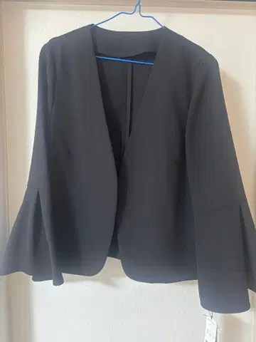 블랙 노카라 자켓 L 사이즈