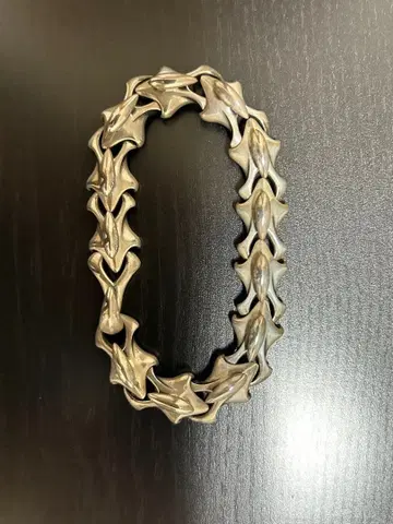 남성용 팔찌 잎 모양 링크 체인 약 20cm 실버