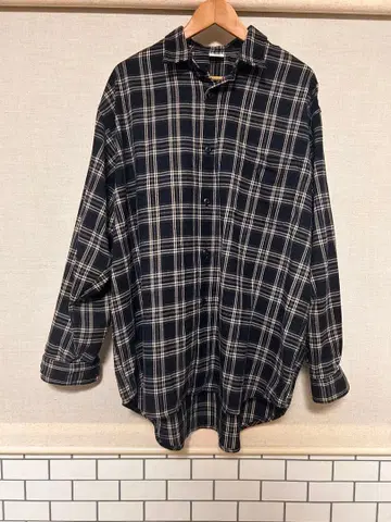 TRIATAN 체크 무늬 셔츠 XL 네이비 계열