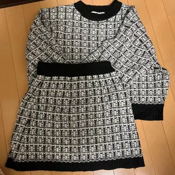 니트 트위드 셋업