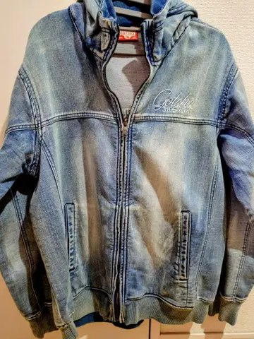 가챠 데님 집업 후드티 L 사이즈