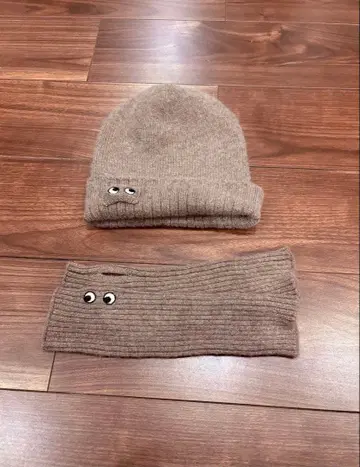 캐시미어 니트 모자 & 핸드 워머 2세트 UNIQLO ANYA