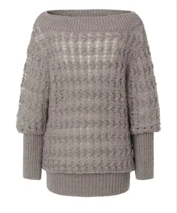 쓰리타임즈 Mellow tops 니트탑 그레이 한국