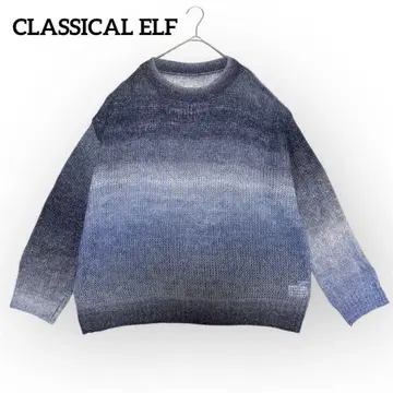 새상품급 클래식 엘프 멀티 웨이 그라데 메쉬 니트 [ L ] 블루