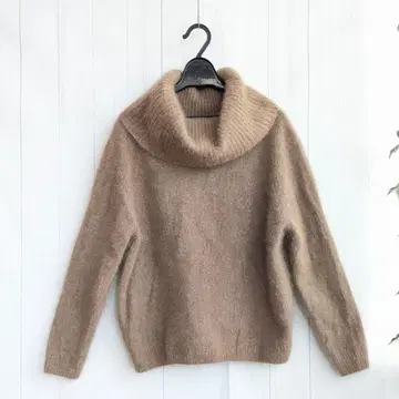 [ TONAL ] 울 100% 브라운 터틀넥 스웨터 긴팔