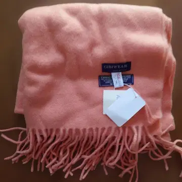 노리즈 택 포함 GIBIWEAR 캐시미어 울 머플러 오렌지