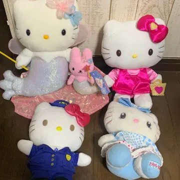 헬로키티 레트로 봉제 인형 모음 인어 신칸센 USJ 속눈썹